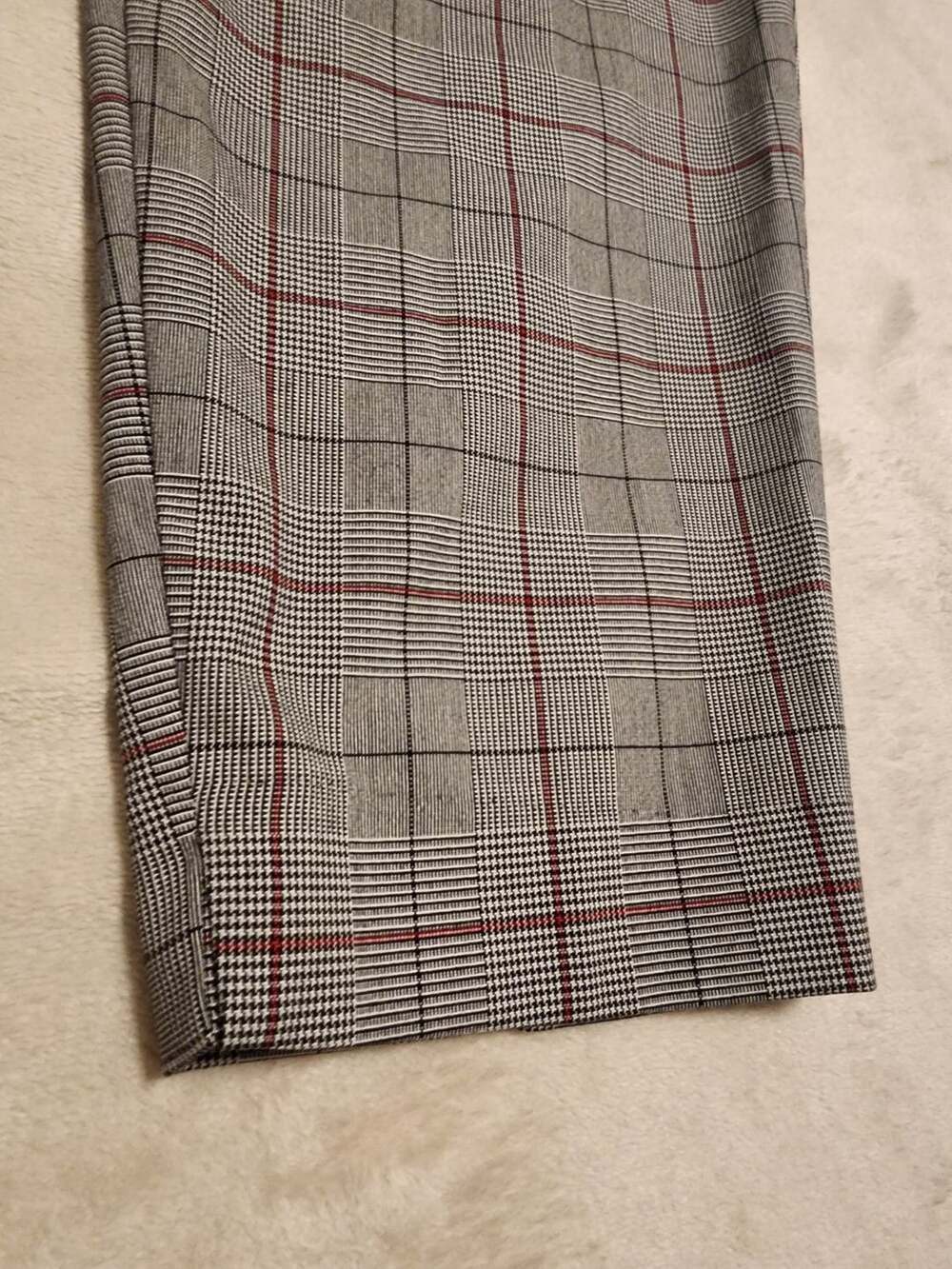 Dynamite Plaid Paperbag Waist Trousers Grey office wear Academia - Picture 5 of 11